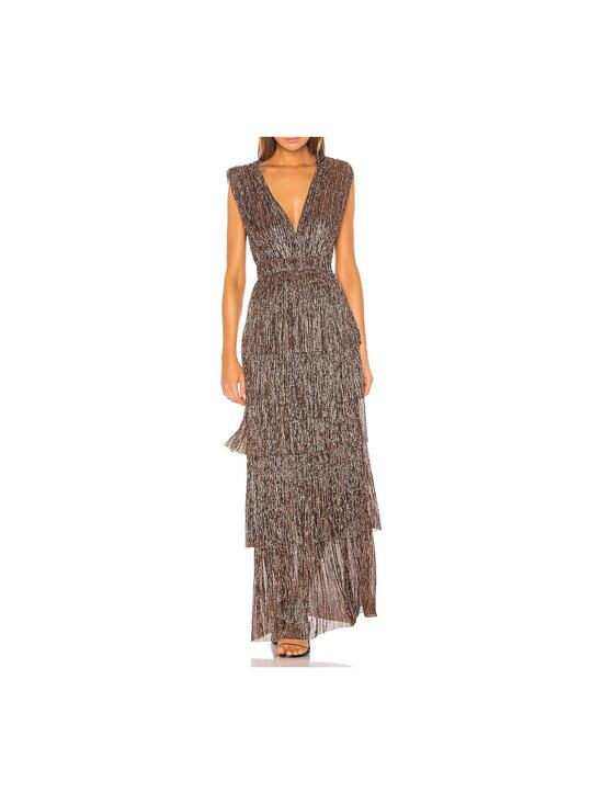 Sabina Musayev Dresses & Skirts - Sabina Musayev Metallic Brown Skylar Gown Size S